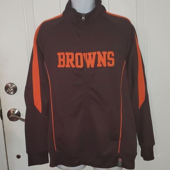 Cleveland Browns Warm Up Track Jacket XL - Picture 1 of 12